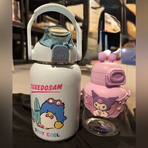 Tuxedosam and Kuromi Water Bottles